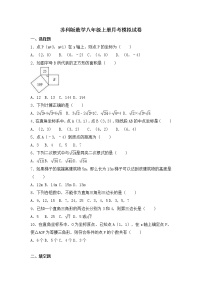 苏科版数学八年级上册月考模拟试卷08（含答案）