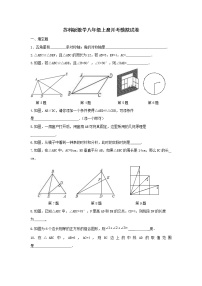 苏科版数学八年级上册月考模拟试卷09（含答案）