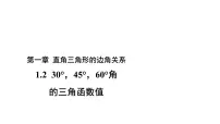 数学九年级下册2 30°、45°、60°角的三角函数值教课ppt课件