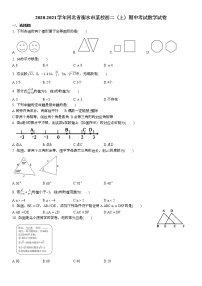 2020-2021学年河北省衡水市某校初二（上）期中考试数学试卷