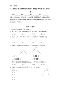 苏科版九年级下册6.5 相似三角形的性质当堂达标检测题