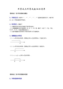 专题01 《不等式与不等式组》知识点一遍过期末复习2021-2022学年七年级下学期数学（人教版）（解析版+原卷版）