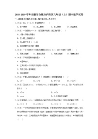 2018-2019学年安徽省合肥市庐阳区八年级（上）期末数学试卷