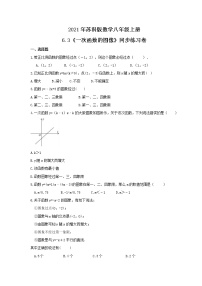 初中数学苏科版八年级上册6.3 一次函数的图像精品精练