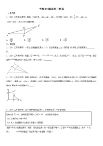 专题19 解直角三角形（解析版）-2021年中考数学真题分项汇编