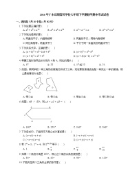 2015-2016学年深圳市智民学校七下期中数学试卷