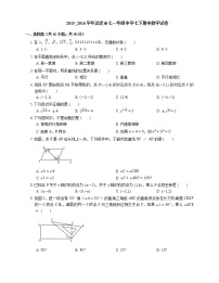 2015-2016学年武汉市七一华源中学七下期中数学试卷