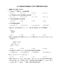 2015-2016学年武汉市东湖高新区八下期中数学试卷