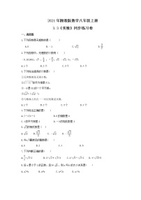 湘教版八年级上册第3章 实数3.3 实数优秀同步达标检测题