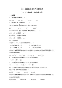 数学1.1 二次函数精品同步练习题
