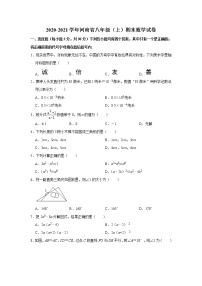 人教版·河南省2020-2021学年度第一学期期末八年级数学试卷（含答案）