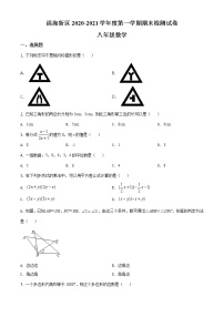 人教版·天津市滨海新区2020-2021学年度第一学期期末八年级数学试卷（含答案）