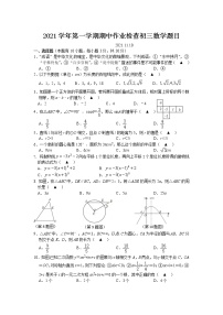 浙江省金华市第五中学2021-2022学年九年级上学期期中独立作业数学【试卷+答案】