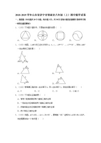 2018-2019学年山东省济宁市邹城市八年级（上）期中数学试卷