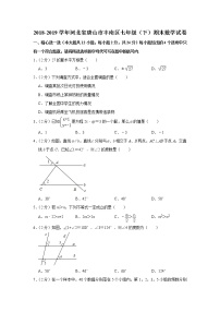 2018-2019学年河北省唐山市丰南区七年级（下）期末数学试卷