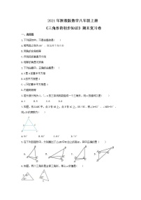 2021年浙教版数学八年级上册《三角形的初步知识》期末复习卷（含答案）