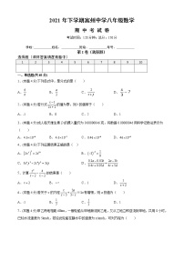 湖南省麻阳苗族自治县富州中学2021-2022学年八年级上学期期中考试数学试题（word版 含答案）