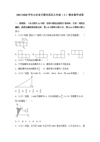 2021-2022学年山东省日照市莒县九年级（上）期末数学试卷（解析）