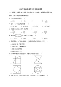 2021年湖南省益阳市中考数学真题试卷（含解析）