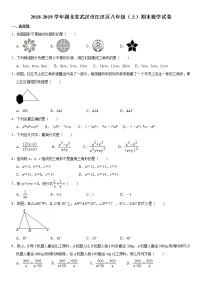 2018-2019学年湖北省武汉市江汉区八年级（上）期末数学试卷（解析版）