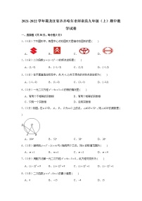 黑龙江省齐齐哈尔市拜泉县2021-2022学年九年级上学期期中数学试卷（word版 含答案）