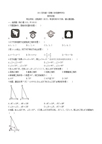 浙江省温州市瑞安市2021-2022学年八年级上学期期中数学试题（word版 含答案）