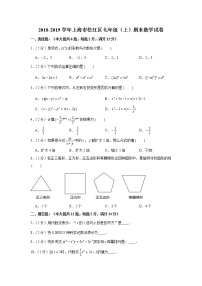 2018-2019学年上海市松江区七年级（上）期末数学试卷