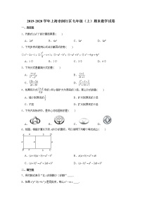 2019-2020学年上海市闵行区七年级（上）期末数学试卷