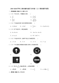 2019-2020学年上海市浦东新区七年级（上）期末数学试卷