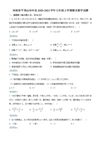 河南省平顶山市叶县2020-2021学年七年级上学期期末数学试题