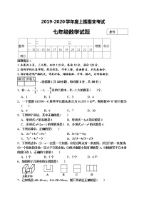 河南省周口市太康县2019-2020学年七年级上学期期末考试数学试题