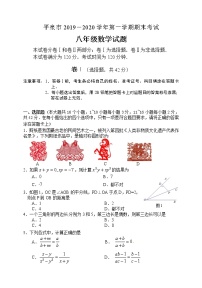 河北省承德平泉市2019-2020学年八年级上学期期末数学试题