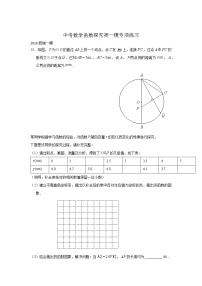 初中数学2018中考一模函数探究类题型 专项练习卷