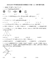 2018-2019学年湖北省武汉市黄陂区八年级（上）期中数学试卷（含答案解析）