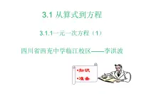 2020-2021学年3.1.1 一元一次方程教课内容课件ppt