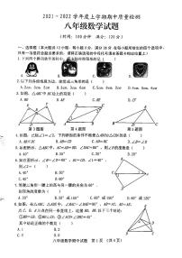 2021-2022学年上学期期中八年级年级数学试题（无答案）