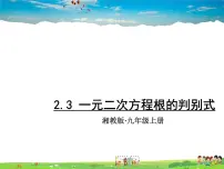 数学九年级上册2.3 一元二次方程根的判别式教学演示ppt课件