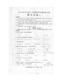 河北省石家庄市灵寿县2019-2020学年八年级上学期期末考试数学试题（扫描版，无答案）试卷