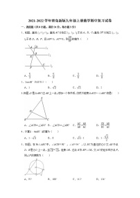 2021-2022学年青岛版九年级上册数学期中复习试卷（word版 含答案）