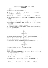 第22章 二次函数 期末专题复习试卷（无答案）2020-2021学年九年级数学人教版上册