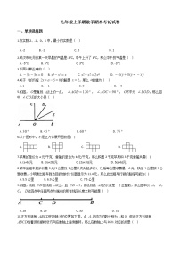 2021年湖北省黄石市大冶市七年级上学期数学期末考试试卷及答案