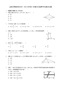 广东省深圳市龙华区高峰学校2020－2021学年九年级上学期 期中考试数学【试卷+答案】