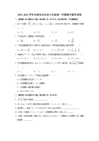 江西省吉安市2021-2022学年八年级上学期期中考试数学试卷（word版 含答案）