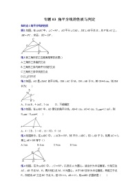 专题08. 角平分线的性质与判定-2021-2022学年八年级数学上册专题考点专练（人教版