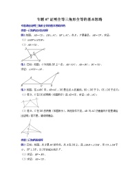 专题12. 证明全等三角形全等的基本思路-2021-2022学年八年级数学上册专题考点专练（人教版