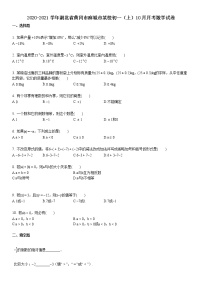 2020-2021学年湖北省黄冈市麻城市某校初一（上）10月月考数学试卷