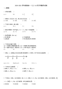 2020-2021初一（上）10月月考数学试卷