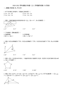 2020-2021学年某校八年级（上）月考数学试卷（9月份）