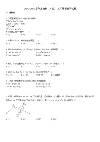 2020-2021学年某校初二（上）12月月考数学试卷