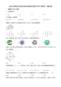 2020年黑龙江省哈尔滨市南岗区松雷中学中考数学一模试题